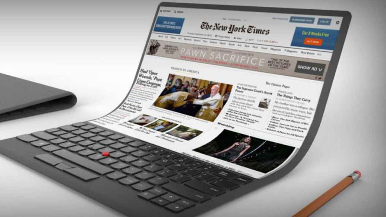 Samsung may unveil a foldable screen laptop with a virtual keyboard very soon