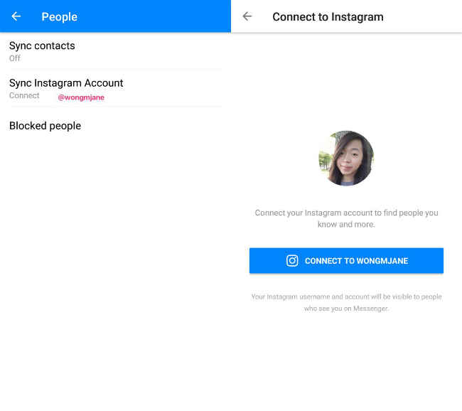 those who don t want to sync their contacts will have to disconnect their instagram account with messenger by heading over to the people tab from - facebook wants to sync your instagram contacts to messenger bleu