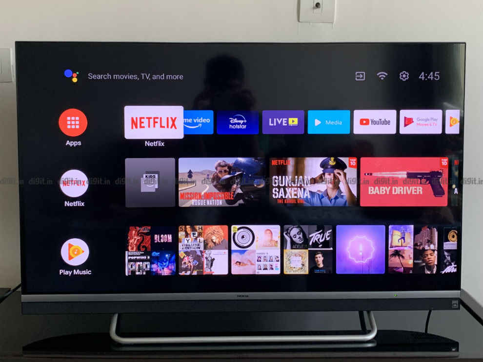 Nokia 43-inch TV runs on the Android TV UI.