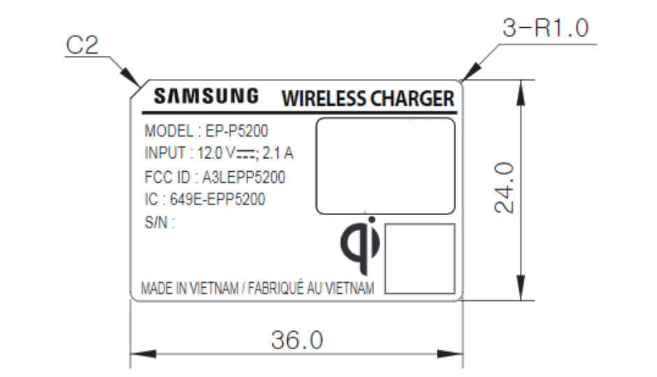 Samsung Galaxy S10 wireless charger with 15W output certified by FCC