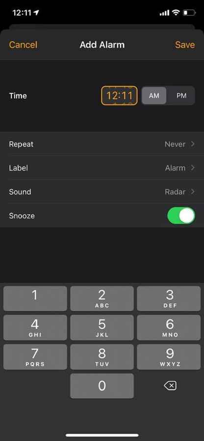 iOS Key Features Adding Alarm