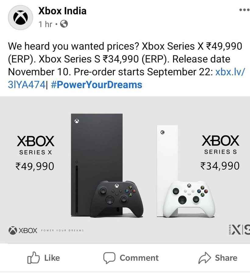 The Xbox series will cost Rs 49,990 in India
