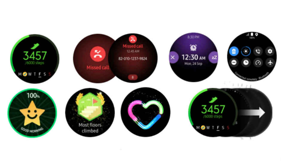 Samsung Galaxy Watch Active images show One UI software redesign, Galaxy buds in black colour