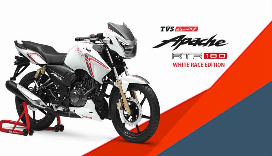 ಭಾರತದಲ್ಲಿ TVS Apache RTR 180 ರೇಸ್ ಎಡಿಷನನ್ನು ಟ್ವಿನ್ ಡಿಸ್ಕ್ ಬ್ರಾಕ್ಗಳೊಂದಿಗೆ ಬಿಡುಗಡೆ ಮಾಡಿದೆ.