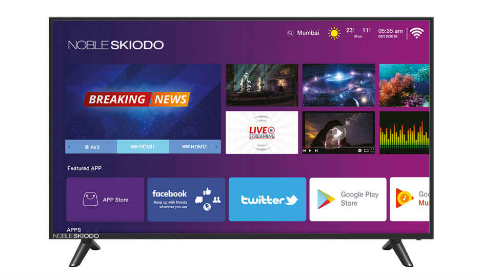 Noble Skiodo launches its first 39-inch Smart HD TV with Intelligent UI