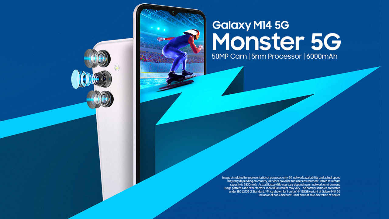 Samsung Galaxy M14 5G is a cool new phone that offers a 50MP Triple Rear Camera, a 5nm Processor, and a 6000mAh Battery and is now on sale. Get ready to grab the latest Monster!