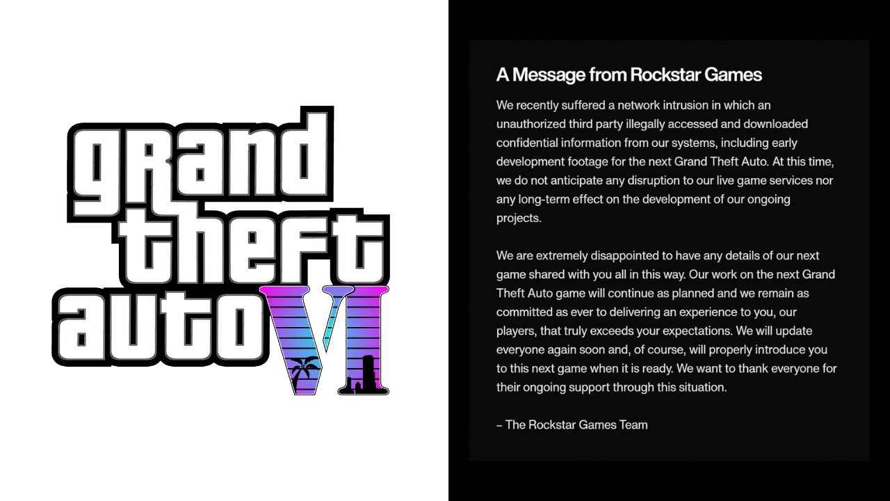 Rockstar Games confirms GTA 6 footage leak