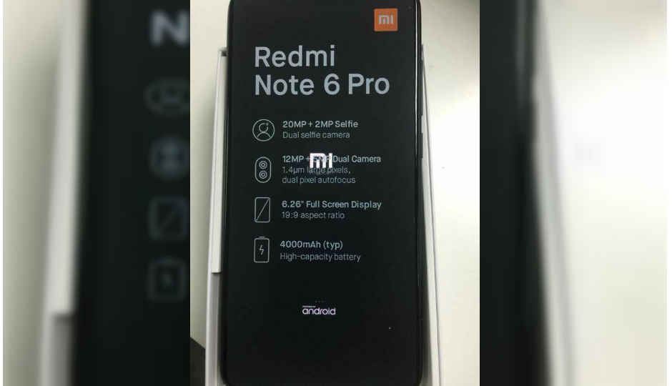 Xiaomi Redmi Note 6 pro specs revealed in leaked live images