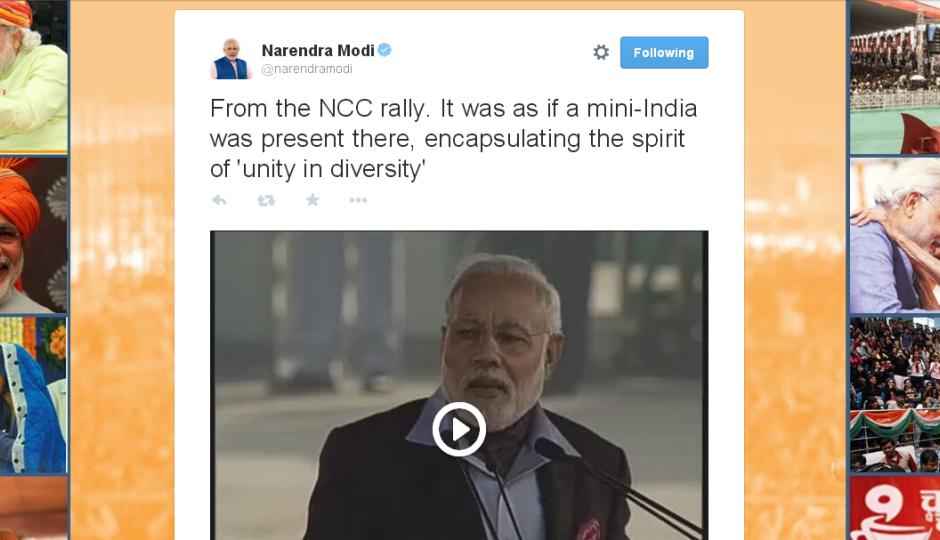 Modi becomes 1st leader to have fully audio-video enabled account on Twitter