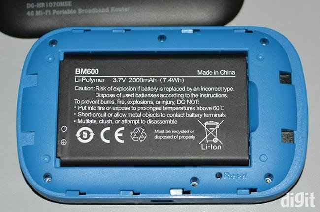 Digisol HR-1070MSE 4G wireless router  battery