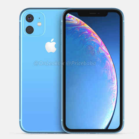 Apple iPhone XR 2019 renders show a dual camera setup with a square bump