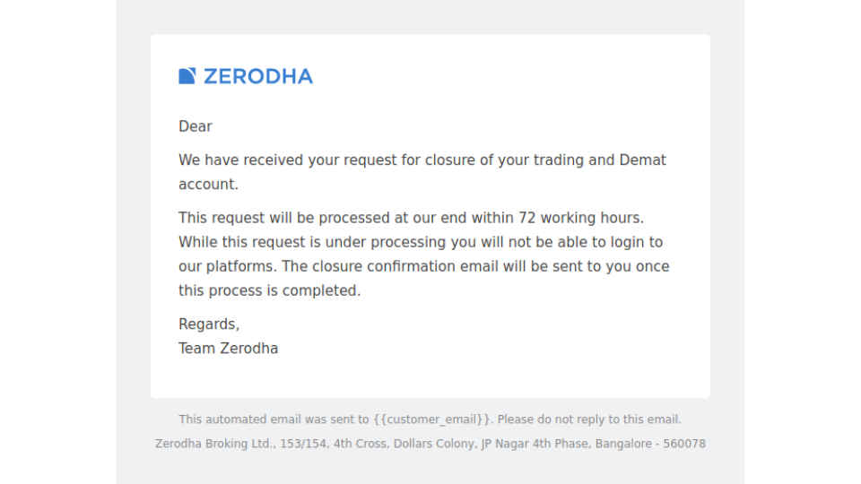 Zerodha close