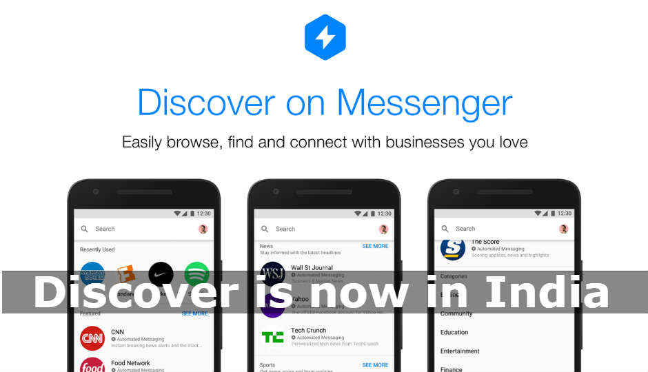 Facebook Messenger rolls out ‘Discover’ tab in India