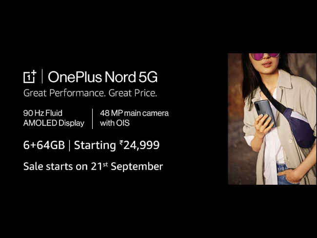 OnePlus Nord 6GB RAM variant sale on September 21 on Amazon India