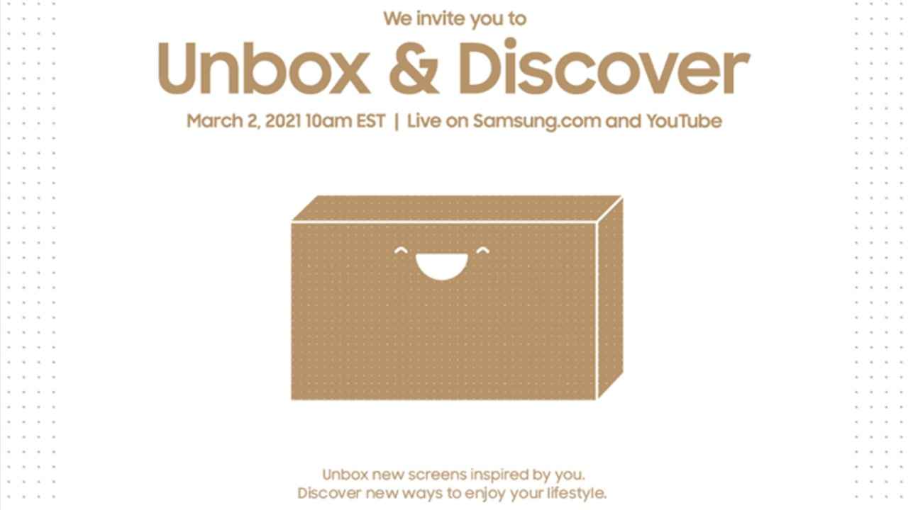Samsung TV launch event ‘Unbox and Discover’ scheduled for March 2
