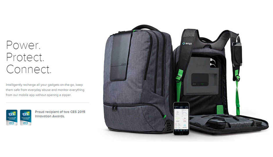 The AMPL SmartBackpack lets you carry and charge your devices