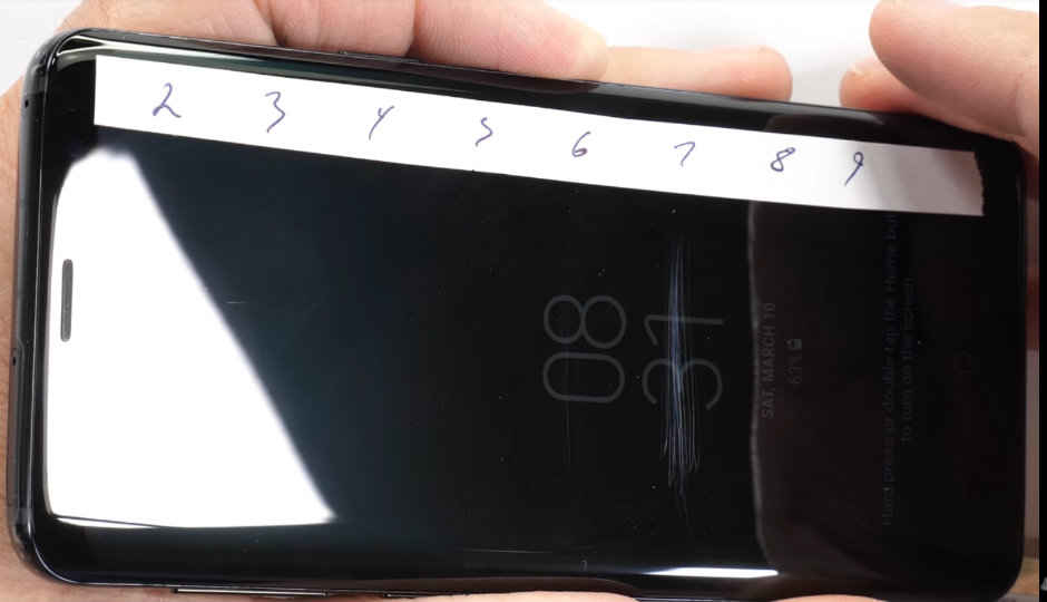 Samsung Galaxy S9 survives bending, scratches, and burns in JerryRigEverything’s durability test