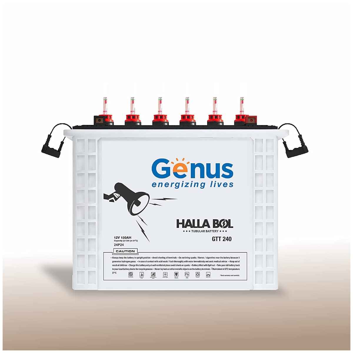 Genus Hallabol GTT240 150 AH Tall Tubular Inverter बैटरी  