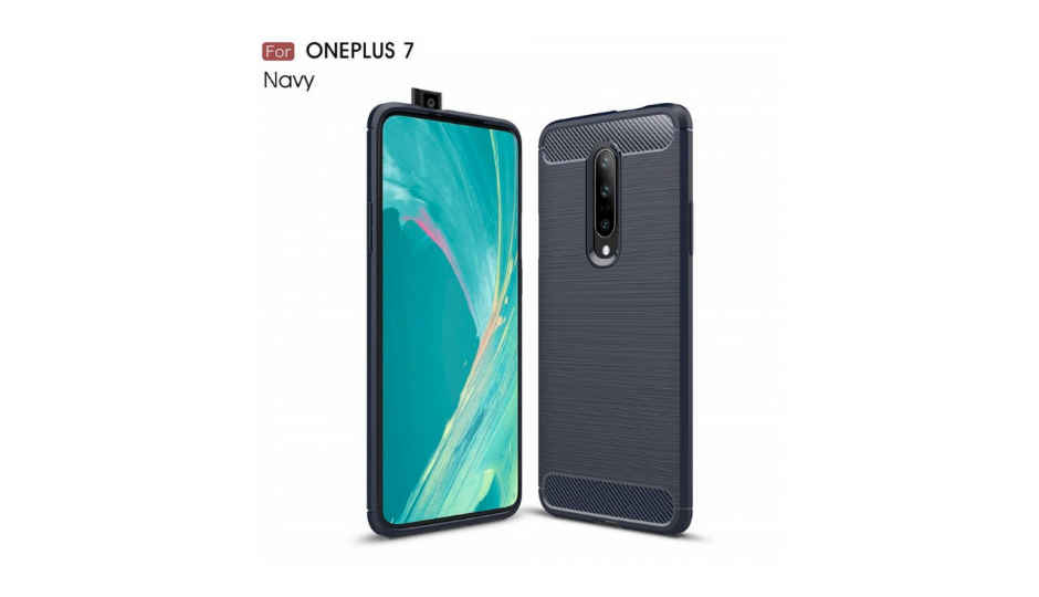 OnePlus 7 case renders leak once again: Cut-out for pop-up selfie shooter, rear triple cameras spotted