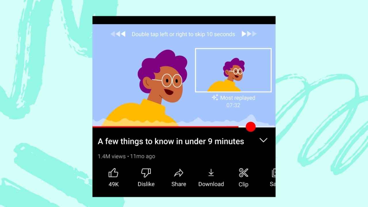 The YouTube most replayed feature lets you progress to the most viewed portions of the video