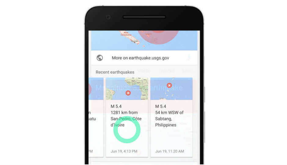 Google will now provide live earthquake summaries in search