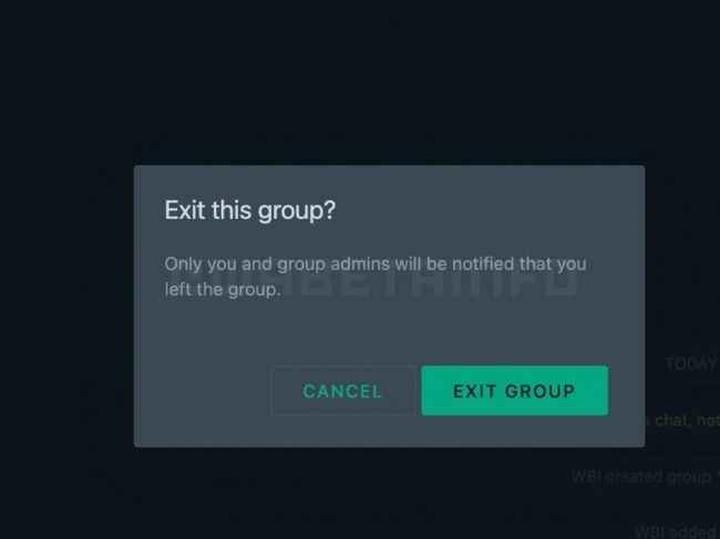 WhatsApp Exit Groups Silently