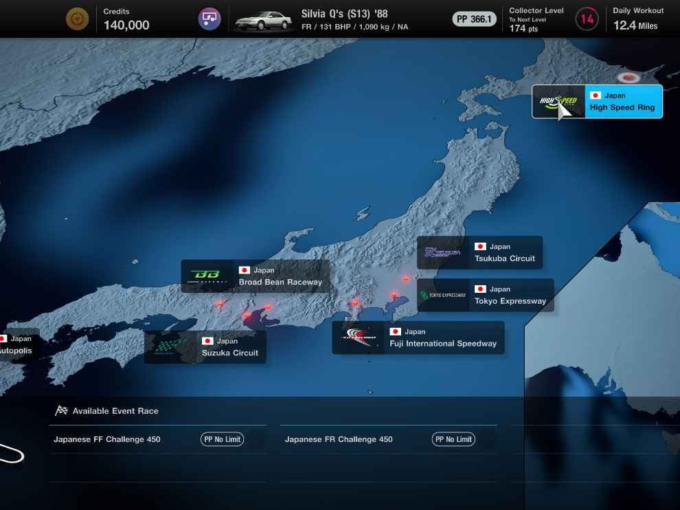 97 tracks to race on in different locations in GT7