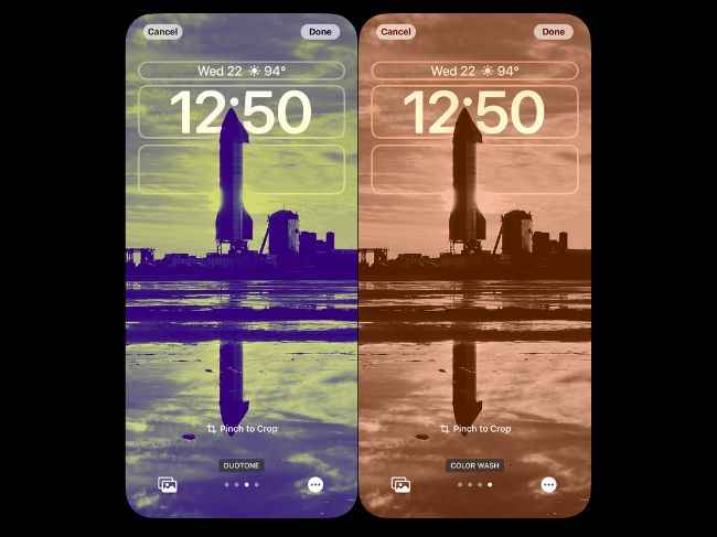 iOS 16 lockscreen filters