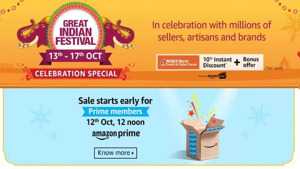 Amazon Great Indian Sale शुरू, यहाँ जानिये स्मार्टफोंस पर मिलने वाली टॉप 10 डील्स के बारे में