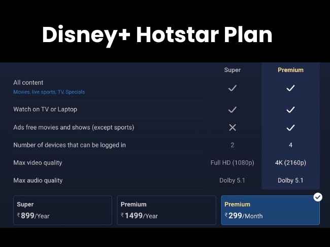 Disney Plus Hotstar plan
