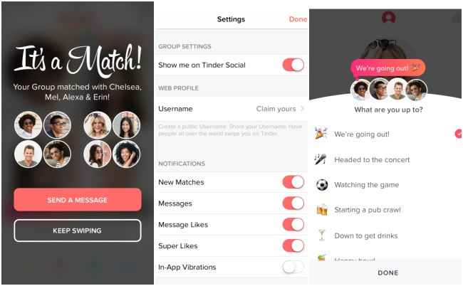 Tinder Social is designed to make it as easy as possible to plan your night