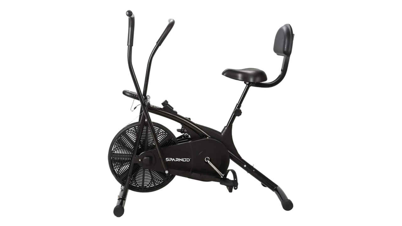 Air bikes with moving handles for effective fat burn