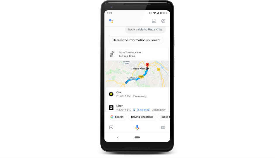 Google Assistant in India can now be used to book Uber and Ola rides
