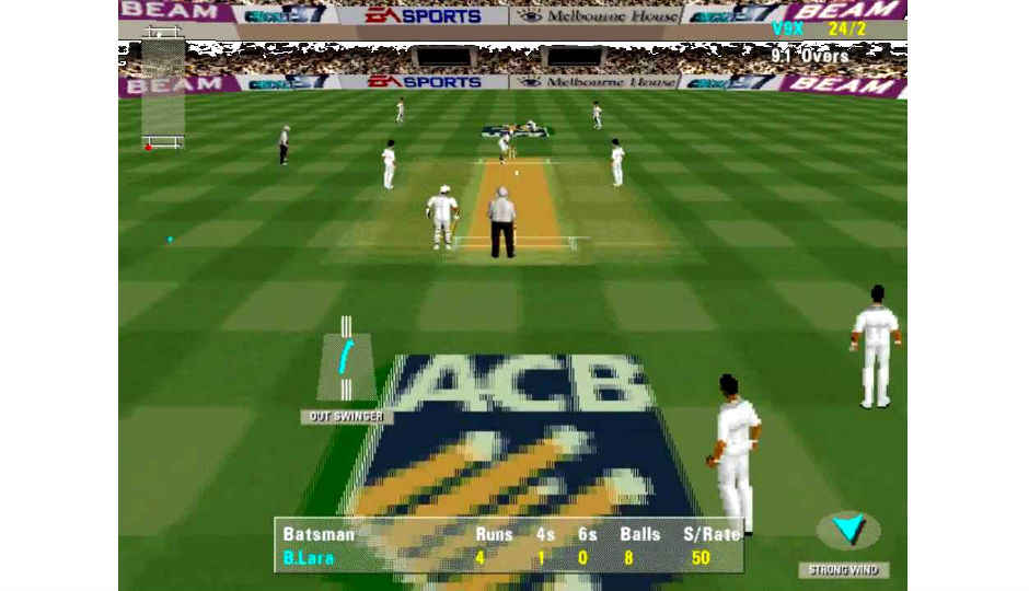 brian lara cricket gameplay