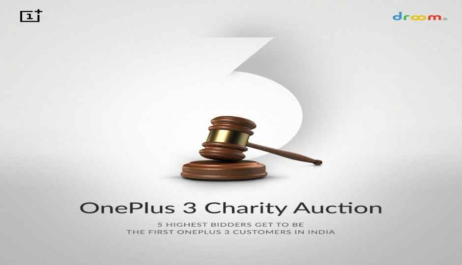 OnePlus auctioning 5 OnePlus 3 phones on Droom ahead of launch