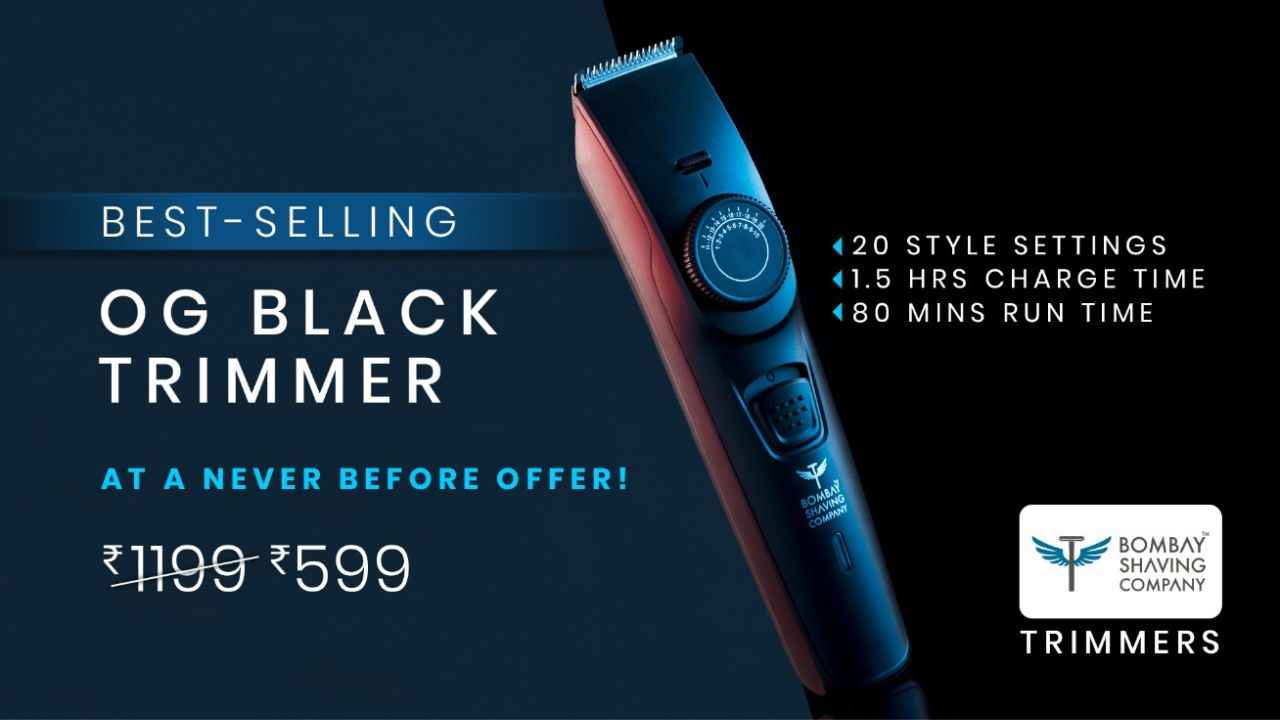 Amazon ‘Great Indian Festival Sale’ and Flipkart ‘Big Billion Day Sale’- September 23 onwards | Bombay Shaving Company OG black Trimmer on special discount price