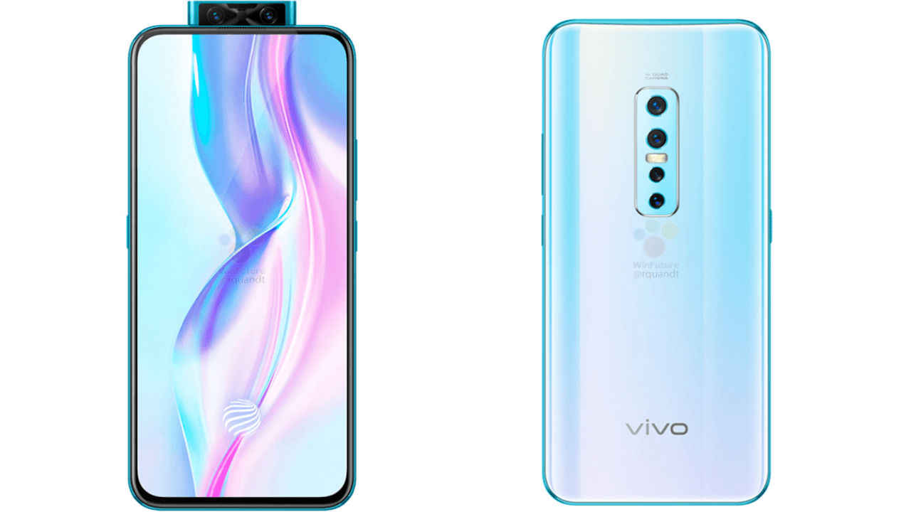 Vivo V17 Pro स्मार्टफोन ड्यूल पॉप-अप फ्रंट कैमरा और क्वाड रियर कैमरा के साथ इंटरनेट पर सामने आया