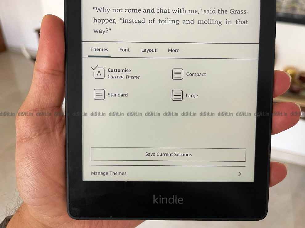 Kindle Paperwhite Signature Edition Review - text settings