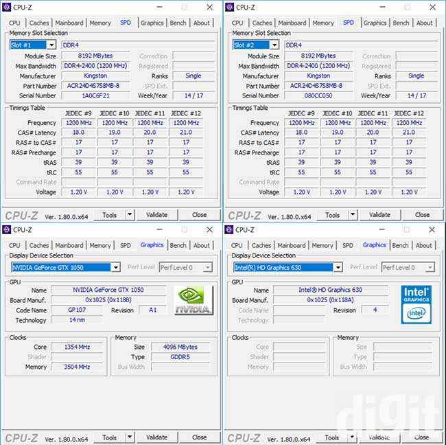 Acer Nitro V AN515-51 CPU-Z