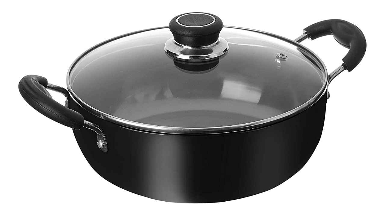 Non-stick kadhais compatible with gas and induction cooktops