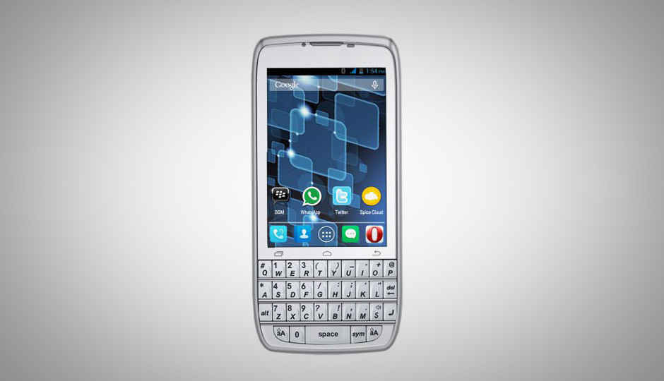 Spice Stellar 360, touch-and-type QWERTY smartphone launched at Rs. 4799