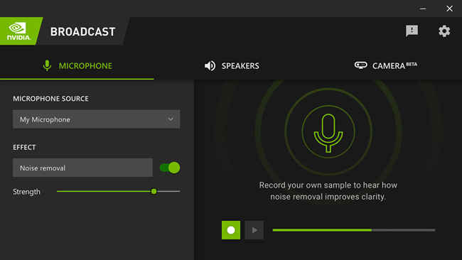 NVIDIA Broadcast Microphone Noise Removal