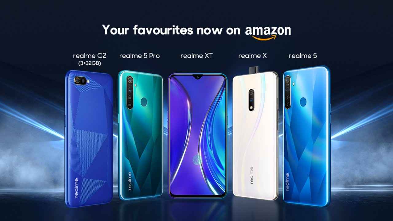 Realme XT, Realme X, Realme 5, Realme 5 Pro, Realme C2 make their way to Amazon.in