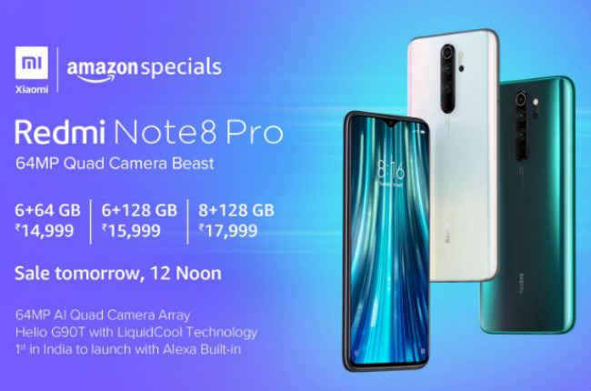 64MP+8MP+2MP+2MP కెమేరాగల రెడ్మి నోట్ 8 ప్రో ఫ్లాష్ సేల్