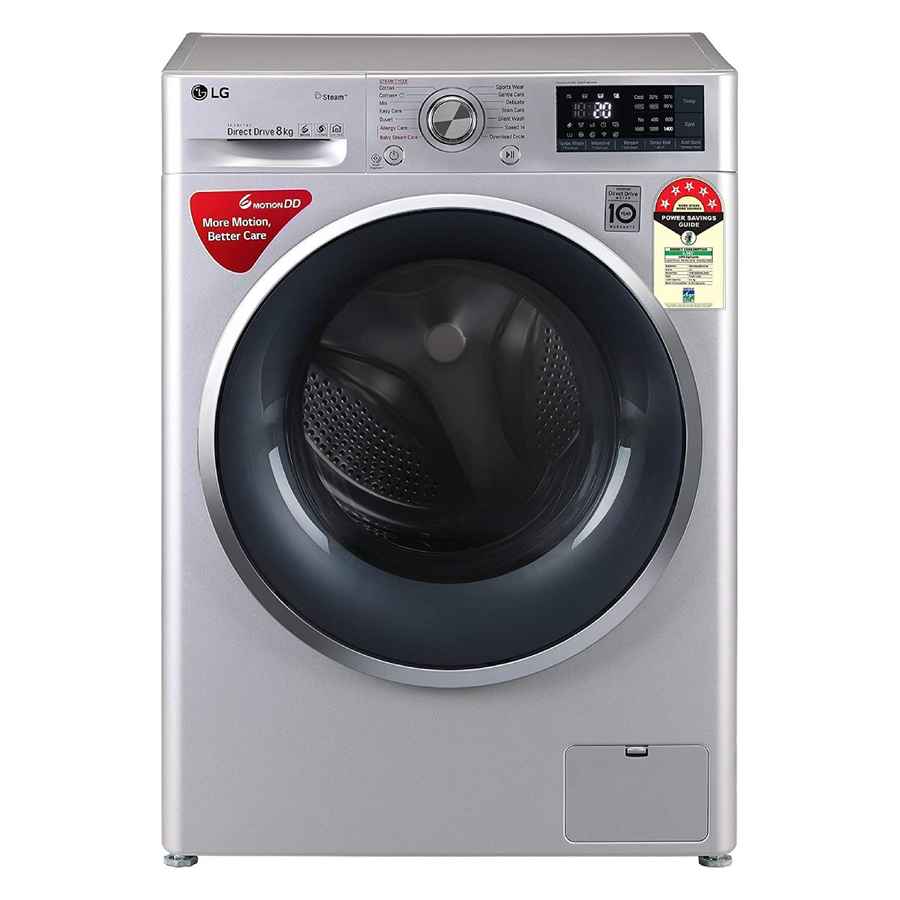 LG 8 kg 5 Star Inverter Wi-Fi Fully-Automatic Front Loading Washing Machine (FHT1408ZWL)
