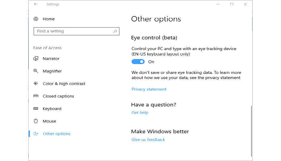 Microsoft unveils Eye Control feature in its latest Windows 10 Insider Preview Build for PC along with a host of other features