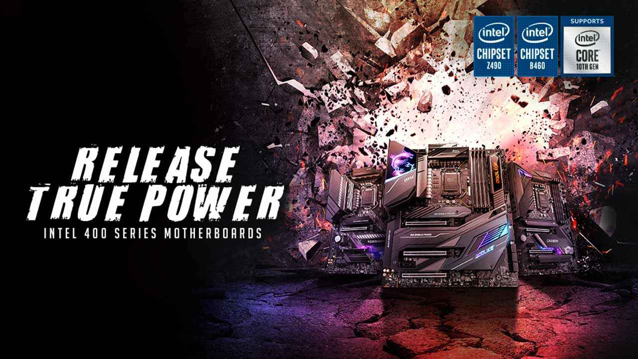 MSI unveils Intel 400 (Z490) series motherboards for 10th Gen Intel desktop processors