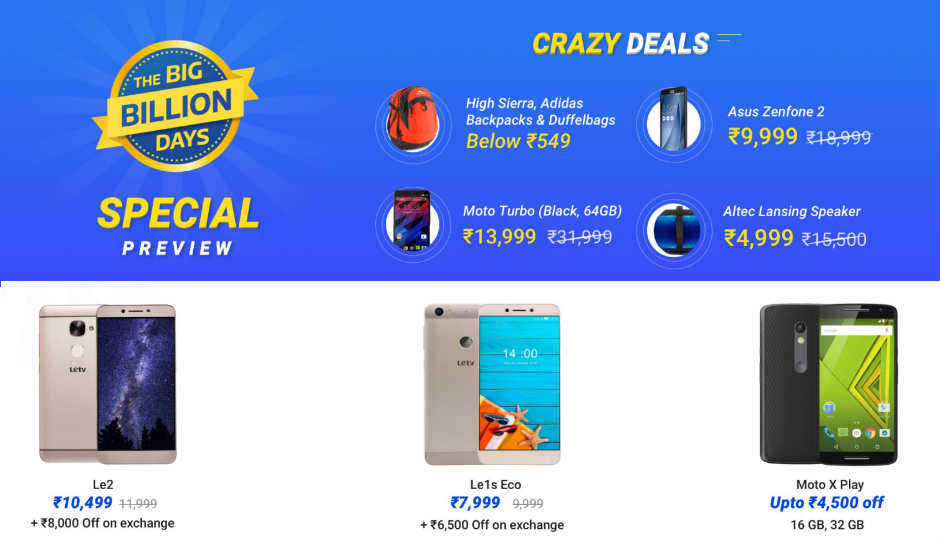 Flipkart Big Billion Day Sale: Here’s a sneak peek of the tech deals on offer