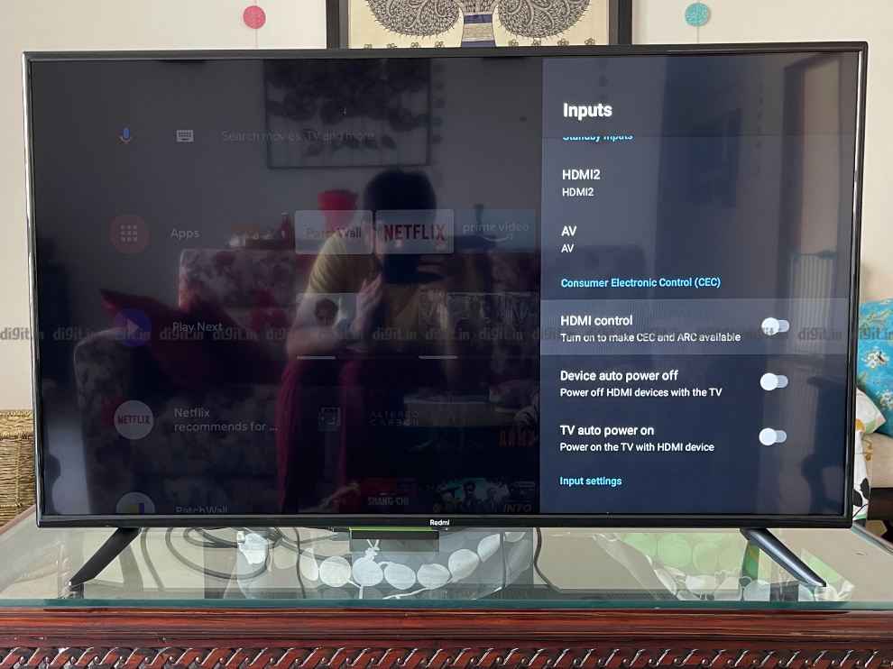 HDMI CEC controls on the redmi samrt tv 43