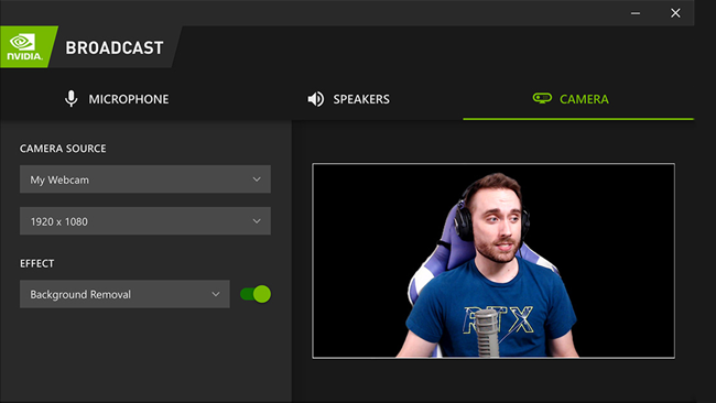 NVIDIA Broadcast Camera Background Removal